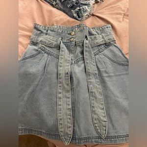 High waisted Denim Skirt